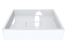 Умивальник Miraggio CAPRI (0000160) Miramarble, Глянцевий, Врізний, Білий - мініатюра 3
