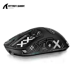 Бездротова мишка ATTACK SHARK X3 Black (PAW3395, DPI 26K, 65 годин акумулятор) - мініатюра 3