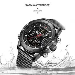 Чоловічий наручний годинник Naviforce Tesla Black NF9153 - мініатюра 6