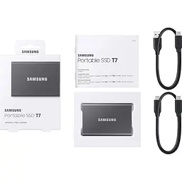 Зовнішній накопичувач SSD Samsung T7 1 TB (MU-PC1T0T/WW) Titan Gray - мініатюра 7