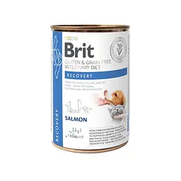 Вологий корм Brit GF VetDiets Recovery для собак і котів, у період одужання, з лососем, 400 г - мініатюра 4