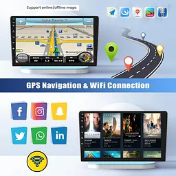 Автомобільне радіо 2G+64G GOHHDL Android 2 Din для Renault Dacia Logan 2 Sandero B52 2012-2019 з Carplay Android Auto, 9-дюймовий - мініатюра 4