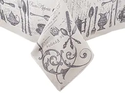 Скатертина Lefard Home Textile Cuberteria гобеленова 300x140 см бежево-сіра (732-301) - мініатюра 3