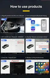 USB-адаптер CarlinKit T2C для Tesla для бездротового Apple CarPlay / Android Auto - мініатюра 4