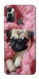 TPU чохол Demsky Мопс у ніжностях для TECNO Spark 7