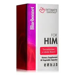Стимулятор тестостерону Intimate Essentials For Him Testosterone & Libido Boost, 30 вегакапсул Bluebonnet Nutrition fit0012781