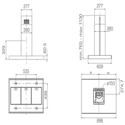 Витяжка Elica JOY ISLAND BLIX/A/90X60 - мініатюра 7