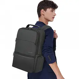 Рюкзак міський розширюваний Tigernu T-B3905 38л з USB для ноутбука 19" Black (17055) - мініатюра 4