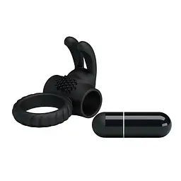Ерекційне кільце Pretty Love Eudora Penis Ring 2.4 см чорний - мініатюра 9