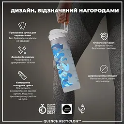 Пляшка для води ION8 1000 мл BPA Free Times To Drink (ЕКО пляшка) Camo (I8RF1000PICAMO) - мініатюра 5