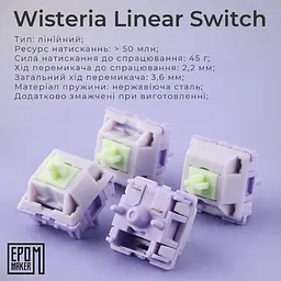 Клавіатура Epomaker Shadow-S Wisteria Linear Pink (SHS-P-WL) - мініатюра 15