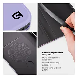 Чехол-книжка для Xiaomi Redmi Note 14 Pro 5G Poco X7 5G, OneFold Case, фиолетовый, из экокожи (PU) и TPU, с магнитом, с подставкой и отделением для карт, трансформируется в подставку, противоударный, защита всего корпуса, ArmorStandart (ARM79807) - мініатюра 3
