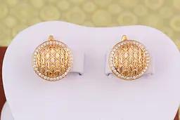 Сережки Xuping Jewelry ґудзики 1.5 см золотисті