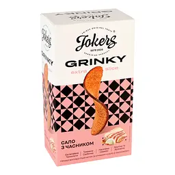 Уцінка. Грінки Jokers Extra Slice житньо-пшеничні зі смаком сала з часником 90 г (968979)  - мініатюра 1