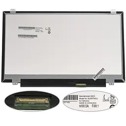 УЦІНКА !!! Матриця 14.0 B140RTN03.1 (1600*900 40pin LED SLIM (вертикальні вушки) глянець роз'єм праворуч знизу) для ноутбука