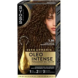 Стійка фарба для волосся Syoss Oleo Intense 5-86 карамельний каштановий 115 мл