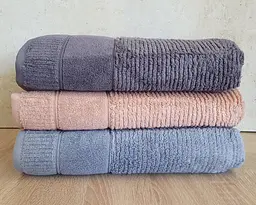 Набір турецьких махрових рушників Cestepe MicroCotton Premium 3 штуки 70x140 Nevara щільність 600 г/м2 - мініатюра 3