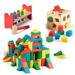 Розвиваюча іграшка Melissa&Doug МЕГА-набір Кубики/Сортер/Стучалка (MD93685)