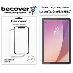 Скло захисне BeCover Lenovo Tab One / Tab K9 8.7" 2025 (TB305XU/FU) (713700) - мініатюра 3