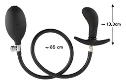 Анальна пробка Inflatable Plug 8 см (чорний) - мініатюра 5