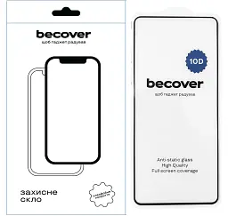 Скло захисне BeCover Motorola Moto G45 10D Black (712716)
