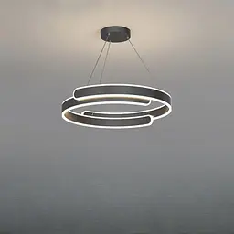 Стильна підвісна LED-люстра Art 2461/500+500BK