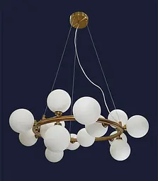 Люстра молекула кільце з кулями Levistella 761J2029-15 BRZ+WH - мініатюра 2