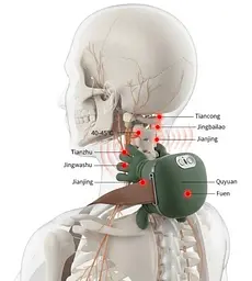 Масажер для шиї з ручками Shoulder and Neck Massager FZ-831 Зелений, електричний масажер для всього тіла - мініатюра 2