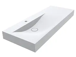 Умивальник Miraggio VIOLA 1200 L (0002668) Mirasoft, Матовий, Накладний/Підвісний/Врізний, Білий - мініатюра 1