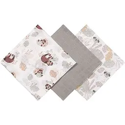 Пелюшки BabyOno муслинові бавовняні 70х70 см 3 шт. сірі (348/10) - мініатюра 2