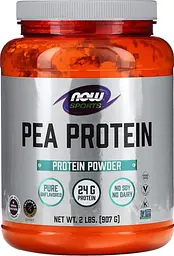 Протеїн гороховий, очищений, з нейтральним смаком, 907 г NOW Foods, Sports