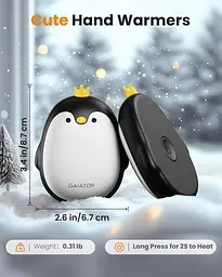 Магнітні кишенькові грілки Gaiatop Penguin для рук, комплект 2 штуки - мініатюра 2