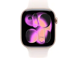 Смарт-годинник Apple Watch Series 11 GPS 46mm Rose Gold Alu. Case w. Light Blush S. Band - S/M (MEV64) - мініатюра 2
