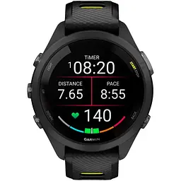 Смарт-годинник Garmin Forerunner 265S Black Bezel and Case with Black/Yellow Silicone Band 010-02810-03 [89362] - мініатюра 4