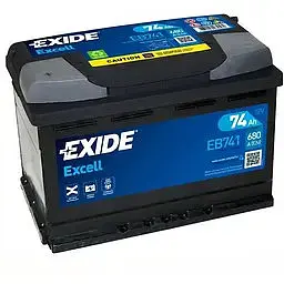 Автомобільний акумулятор EXIDE Excell 6СТ-74Ah Аз 680A (EN) EB741 - мініатюра 2
