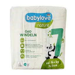 Підгузки Babylove Nature 7 XXL (16 + кг), 24 шт