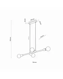 Підвісний світильник TK Lighting 4836 Porto E27 4x15W IP20 - мініатюра 2