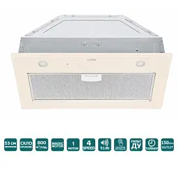 Витяжка VENTOLUX PUNTO 530/275 IVORY (800) TRC MM - мініатюра 4