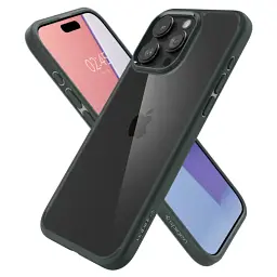 Прозорий чохол Spigen Ultra Hybrid Abyss Green для iPhone 15 Pro Max (ACS06574) - мініатюра 3