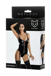 Боді Glossy Wetlook Katherin M чорний - мініатюра 5