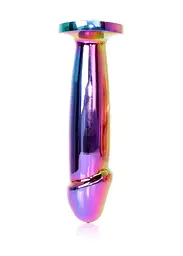 Анальна пробка - Jewellery Multicolour Penis Plug Clear M - мініатюра 6