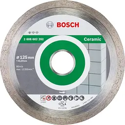 Диск алмазний Professional Standard for Ceramic 125х22.2мм Bosch hoz0013952