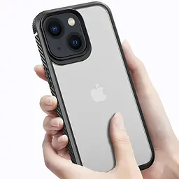 Протиударний бампер чохол Primolux Transparent для смартфона Apple iPhone 15 Plus Black - мініатюра 3