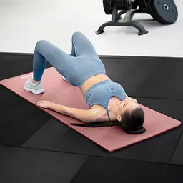 Килимок (мат) для фітнесу Queenfit NBR 1,5см рожевий - мініатюра 4
