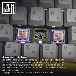 Клавіатура Epomaker TH80 PRO V2 Wisteria Tactile White механічна бездротова (TH80-PROV2-W-WT) - мініатюра 10