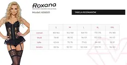 Комплект білизни Roxana Gorset i stringi 6585 S чорний - мініатюра 4