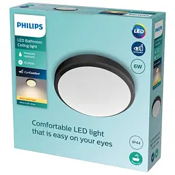 Світильник Philips Doris CL257 EC RD 6W 27K B HV IP44 06 чорний (929002665001) - мініатюра 3