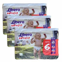 Дитячі підгузники - трусики Libero UP & GO Розмір 6 (13-20 кг), 120 шт