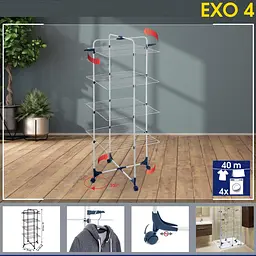 Сушарка для білизни підлогова Casa Si Exo 4 White (CS92166E04IT) - мініатюра 3