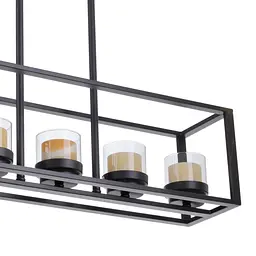 Люстра Brille лофт підвісна свічка E27 60W BK (BL-387S/5) - мініатюра 3